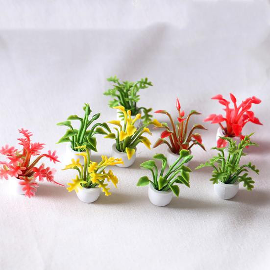 EDC Toy Mini Topf Pflanze Blumentopf Puppenhaus Zubehör grün - Bild 1