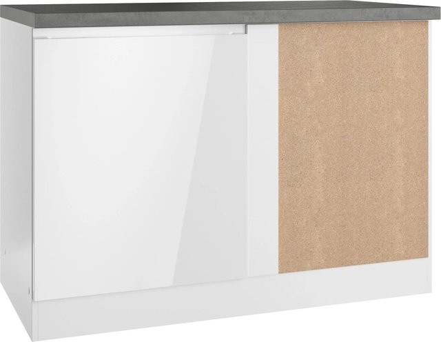 Held Küchen Eckunterschrank Gera in Weiß/Beton mit 120 cm Breite - Bild 1