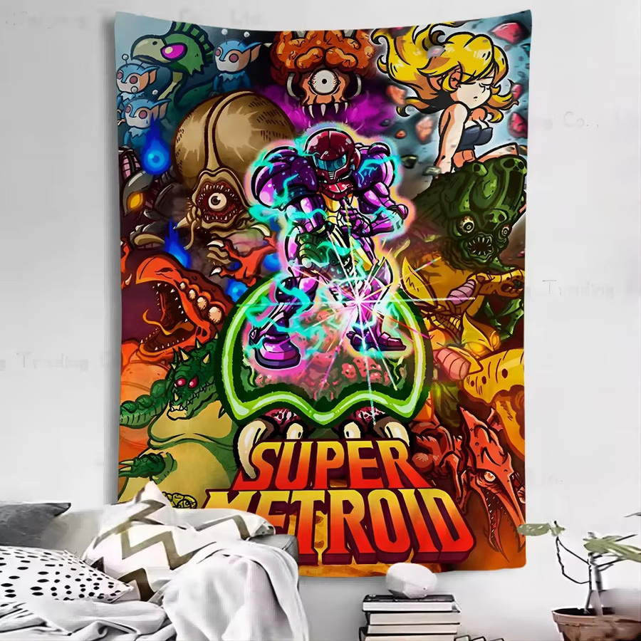Mesuca Wandteppich Metroid Retro Design Wandbehang Mehrfarbig - Bild 2