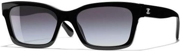 CHANEL Sonnenbrille Doppel C Logo, Vollrand, Square, Schwarz, Damen - Bild 1