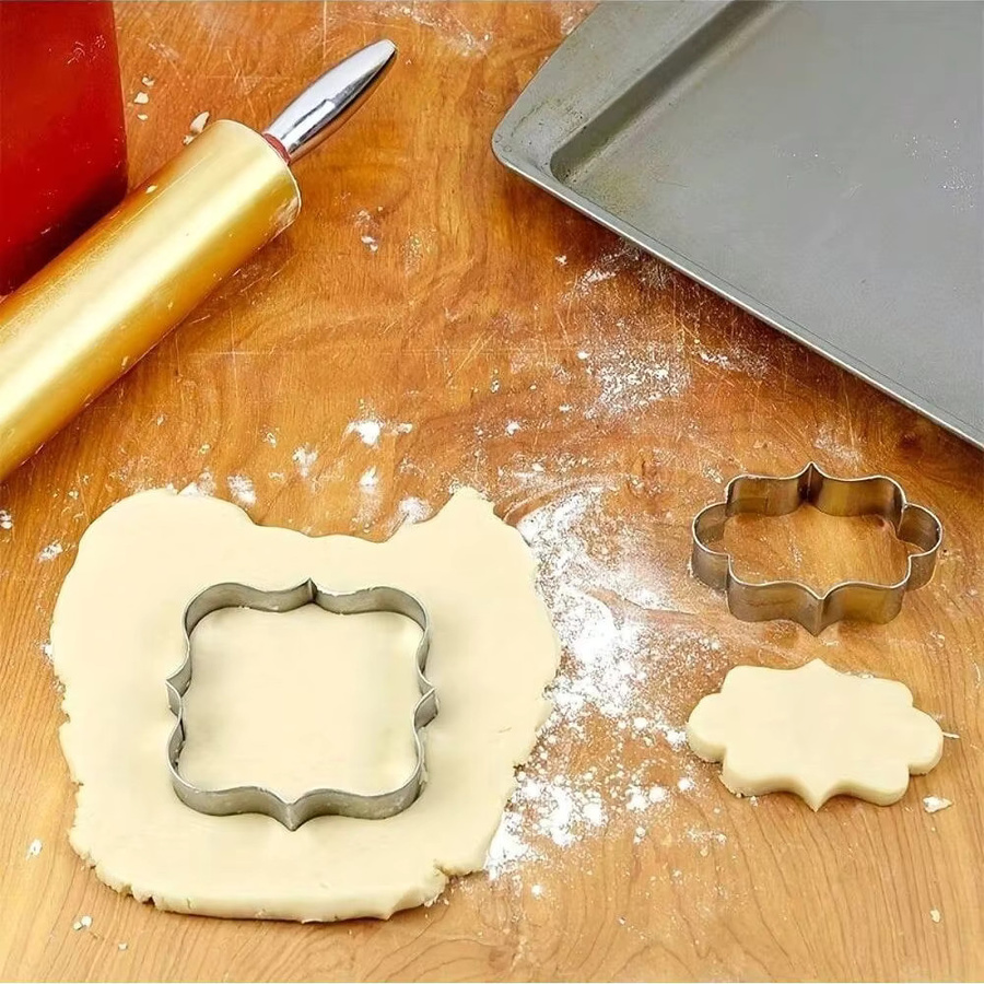 Edelstahl Cookie Cutter Set in Silber für Gebäck, Kuchen und Schokolade zum DIY Backen und Dekorieren - Bild 1