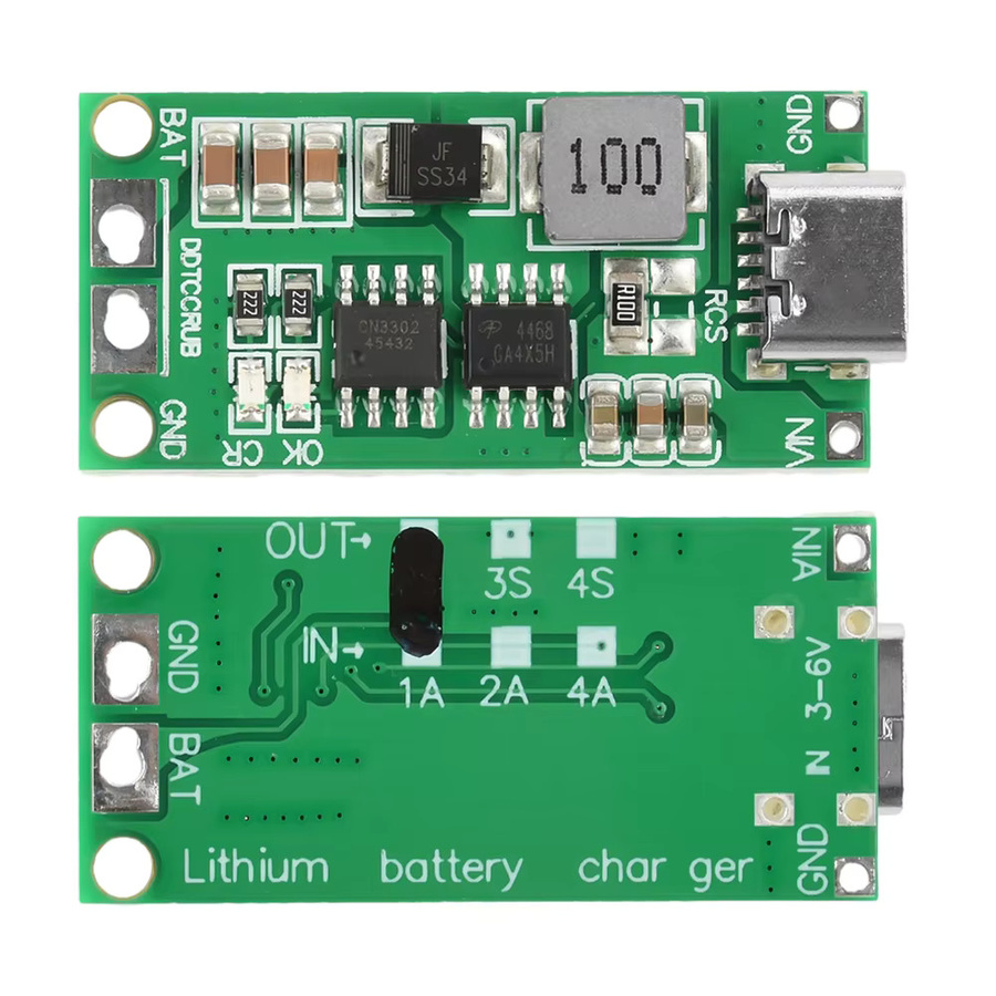 Diymore USB-C LiPo Batterie Ladegerät Modul Typ C BMS 2S 3S 4S für 18650 Akkus, Grün - Bild 2