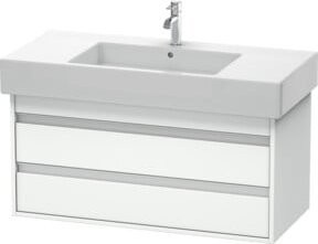 Duravit Waschtischunterschrank Ketho in Weiß Matt mit 2 Schubladen, wandhängend, B: 100 cm, T: 45,5 cm, H: 48 cm - Bild 1