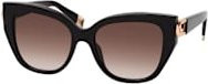 Furla SFU 816 Sonnenbrille Cat Eye, Vollrand, Kunststoff, Damen, black brown - Bild 1