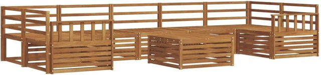 vidaXL Outdoor-Sofagarnitur 8-teilig aus Akazienholz in Natur Braun - Bild 1