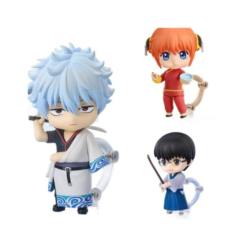 Yiran toy 1 Gintama Sakata Gintoki Kagura Shimura Shinpachi Actionfigur Chibi Face Swap - Bild 2