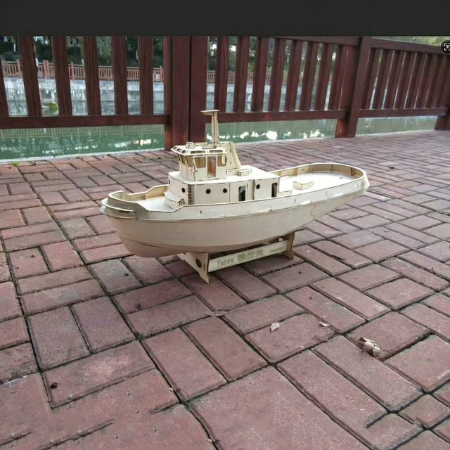AT 99 MODEL Yara, ferngesteuertes Schlepperboot, RC-Schiff, Holzstruktur - Bild 1