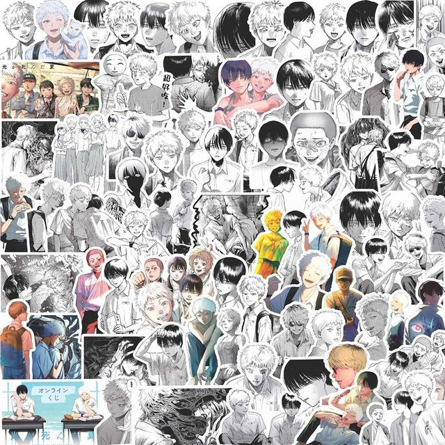 Anime The Summer Hikaru Died Aufkleber Set in Grau und Multicolour für Tagebuch und Schreibwaren - Bild 1