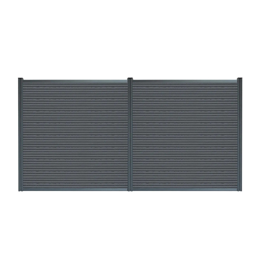 Home Deluxe WPC-Sichtschutzzaun Callado Premium 2 Elemente Anthrazit Höhe: 185 cm, Breite: 253 cm - Bild 2