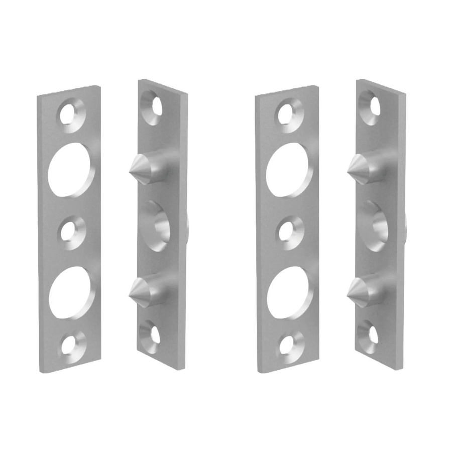 BASI Bändersicherung BSA 90 mit 2 Zapfen, verzinkt, Silber, 2er Set, B/H: 90 x 22 mm - Bild 2