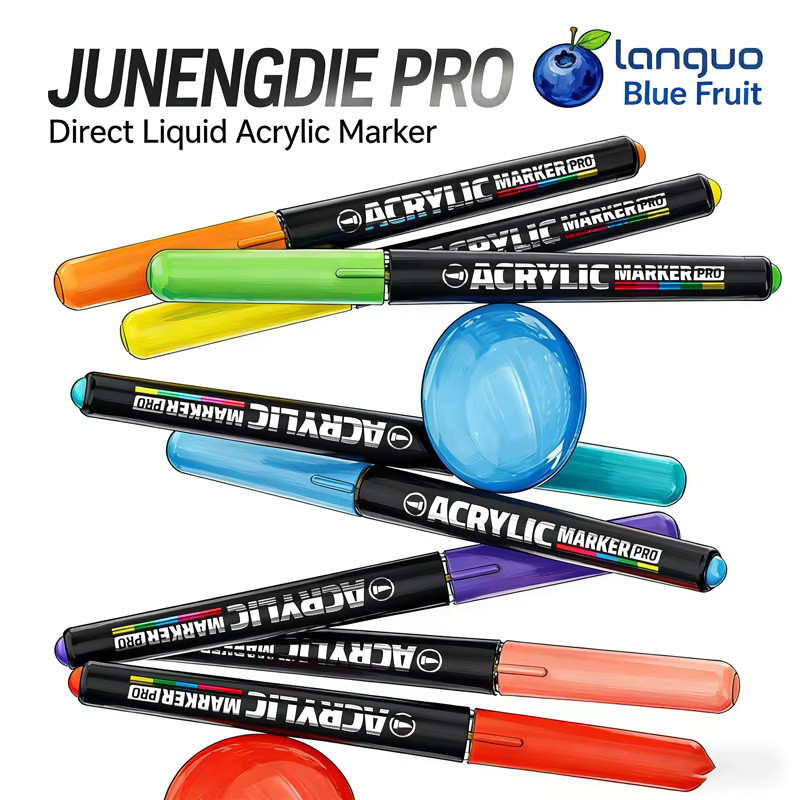 Languo Acryl-Marker-Set mit 48 Farben in Multicolour für DIY Graffiti und Kunstwerke mit Bullet-Spitze - Bild 2