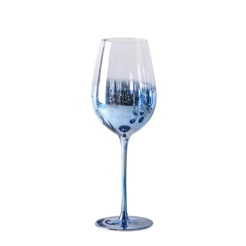 JIUAN Kristallglas Rotweinglas Set in Blau mit Sternenhimmel-Design, 520 ml - Bild 2