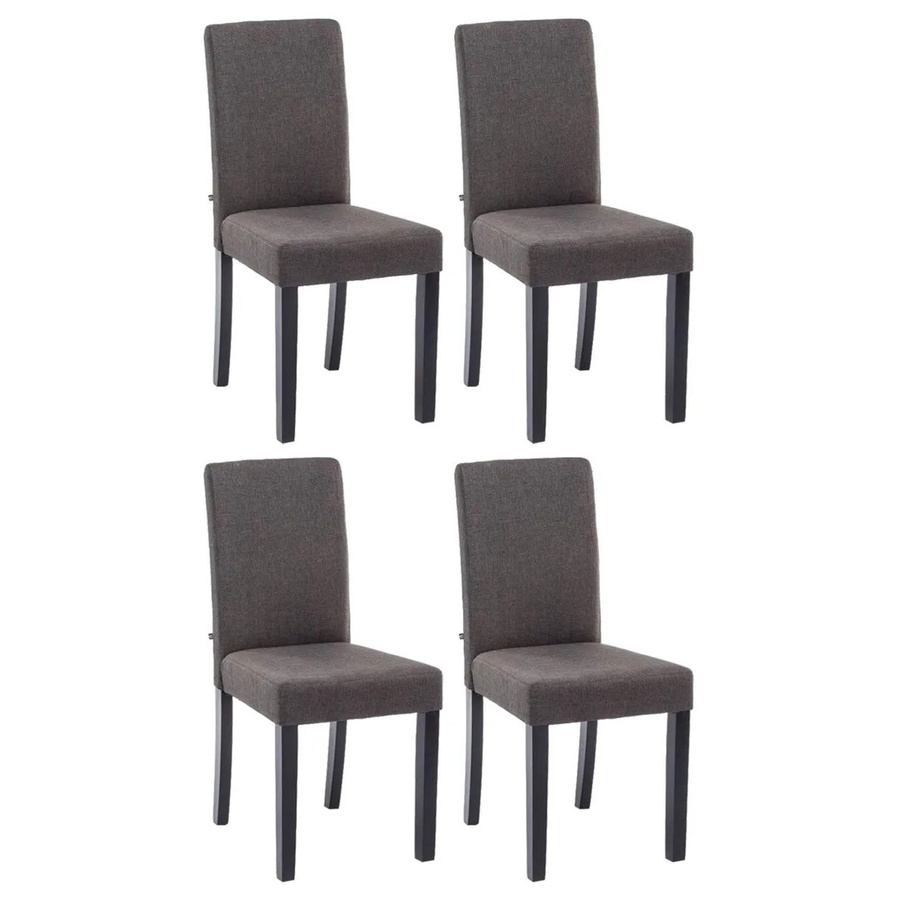 4er Set Esszimmerstühle DELUKE DALAN aus Stoff in Dunkelgrau und Schwarz, B/T/H: 41 x 47 x 91 cm - Bild 2