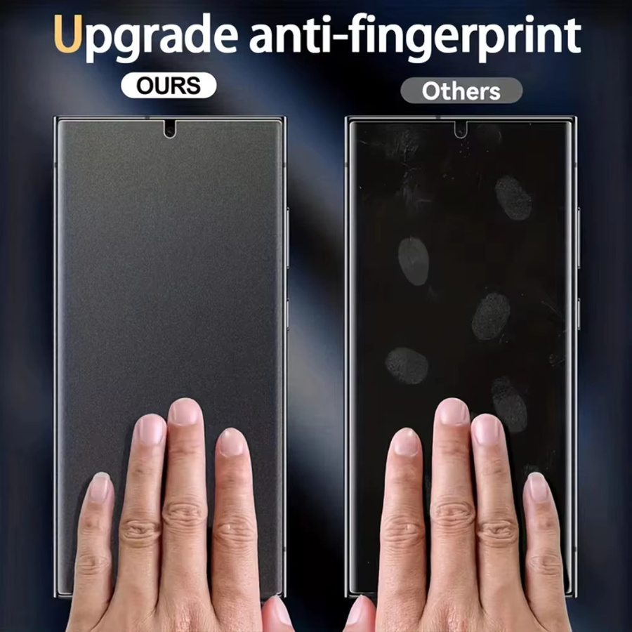 Caynes Keramikmembran Displayschutzfolie mit Privatsphäre-Schutz für Samsung Galaxy S25 Ultra S24 S23 S22 S21 S20 FE und weitere Android Modelle, Transparent - Bild 3