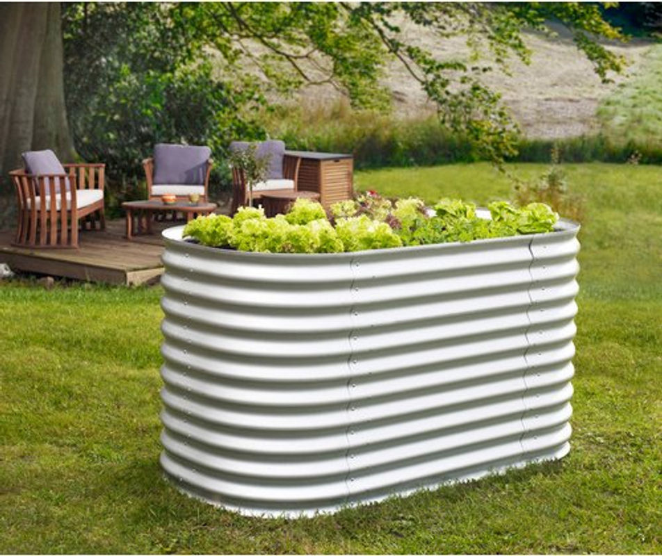 Vitavia Hochbeet Terra 858 Modell Basic aus Zincalume in Silber, B/H/T: 82,1 x 85,8 x 162,1 cm - Bild 4