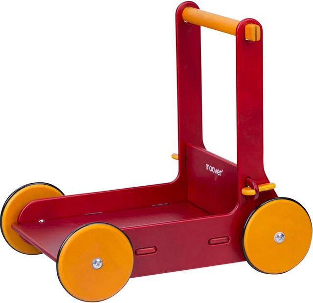 MOOVER Toys Baby Lauflernwagen Holz rot ab 8 Monaten - Bild 1