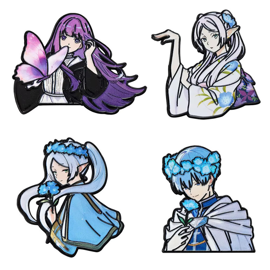 4er-Set Sousou no Frieren Emaille-Pins, Bunt, Reversnadel - Bild 3