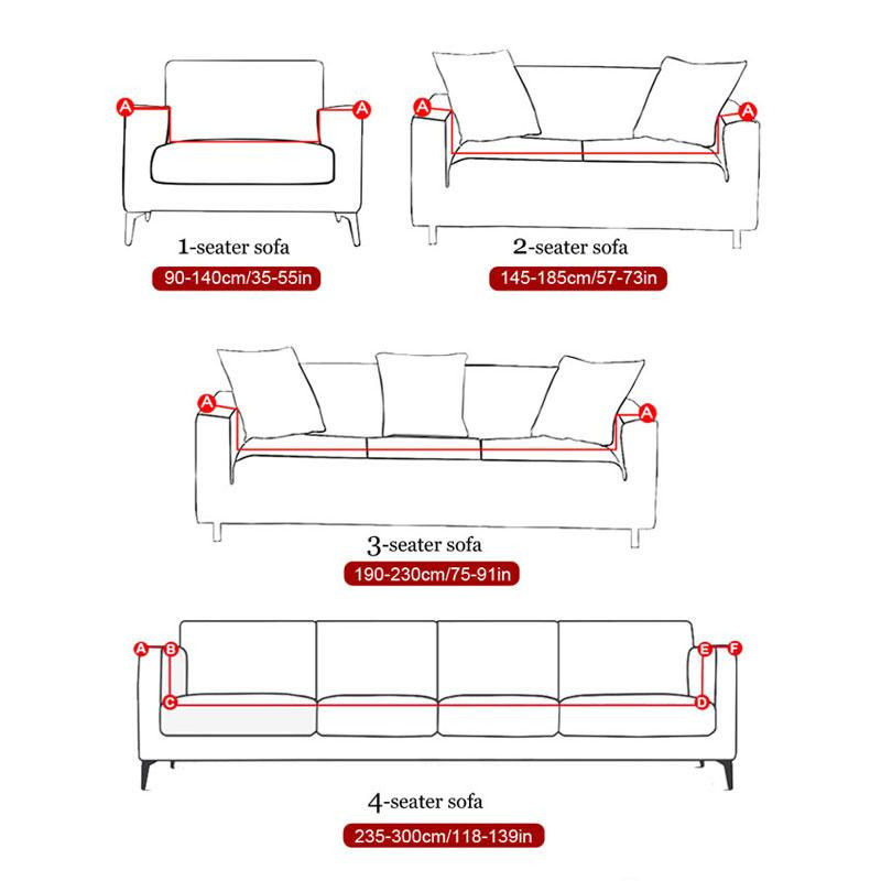 Wasserdichter Stretch-Jacquard Sofabezug für 1-Sitzer, auslaufsicherer Möbelüberwurf aus Polyester für Kinder und Haustiere, Breite: 90-140 cm - Bild 2