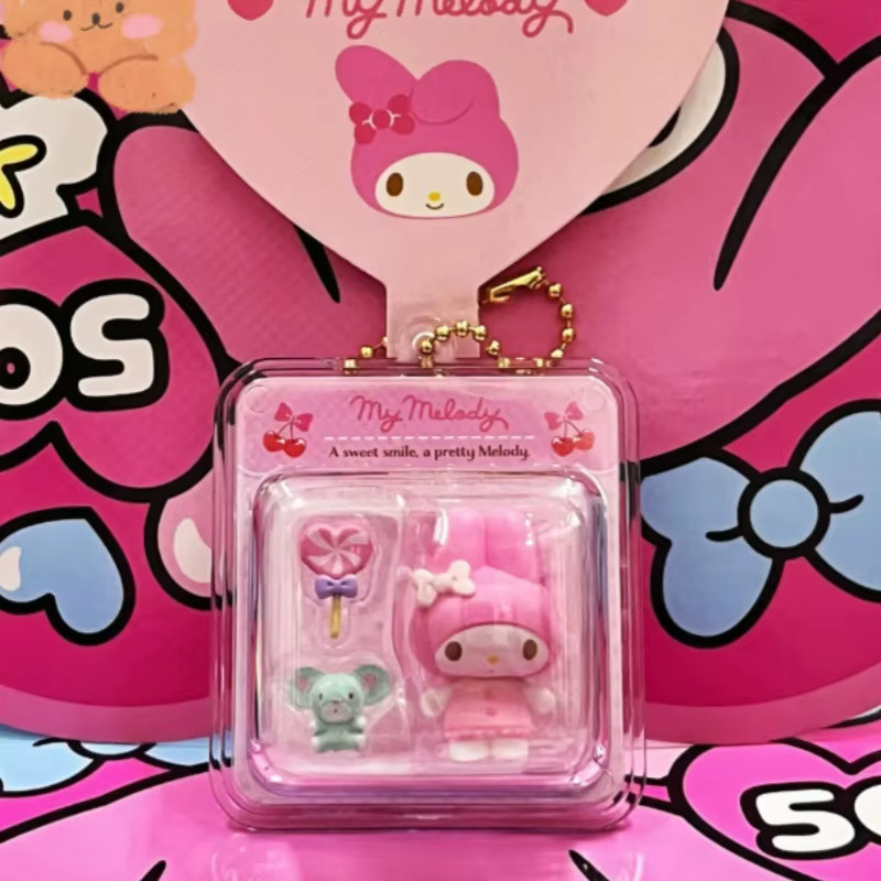 Sanrio Miniatur Modell Anhänger Kitty Kuromi Melody süße Figuren als Desktop Ornament und Sammlerstück - Bild 2
