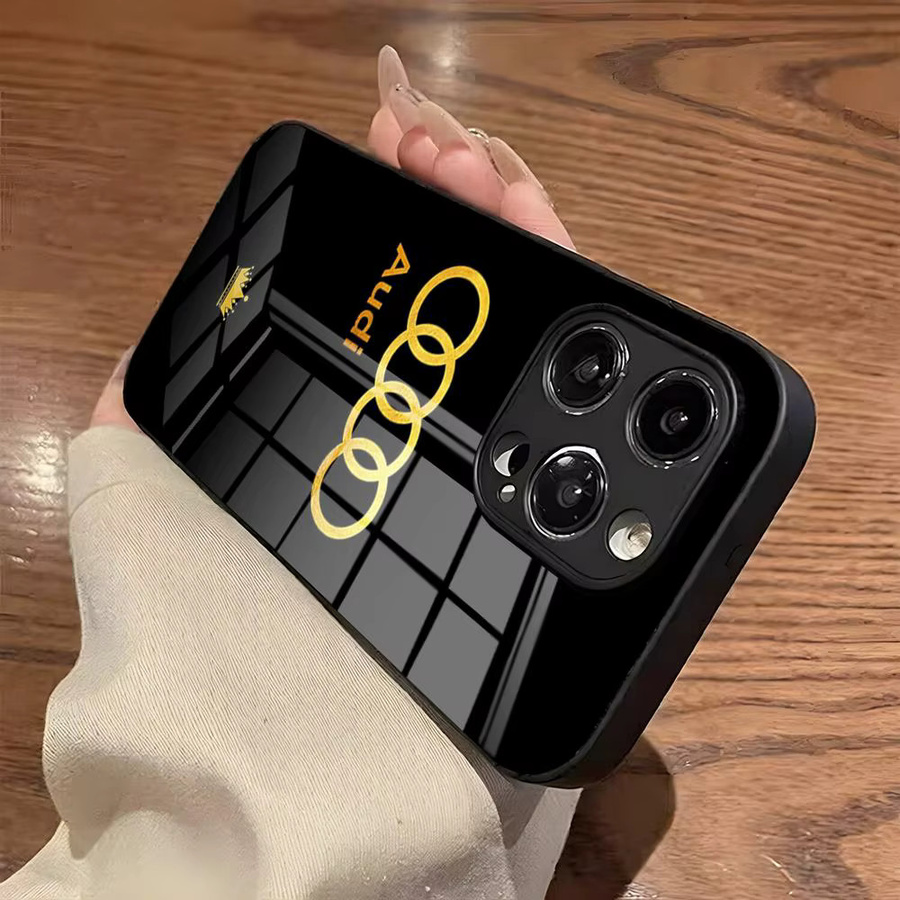 Potdemiel Handyhülle mit Glasabdeckung für iPhone in Schwarz - Bild 2