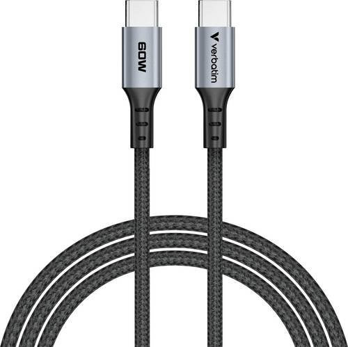 Verbatim USB-C auf USB-C Kabel, Schwarz, Länge: 1,2 m - Bild 1