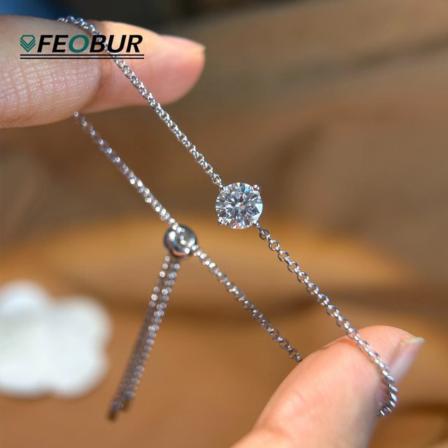 FEOBUR Armband, 925 Silber, Moissanit, Unisex - Bild 1