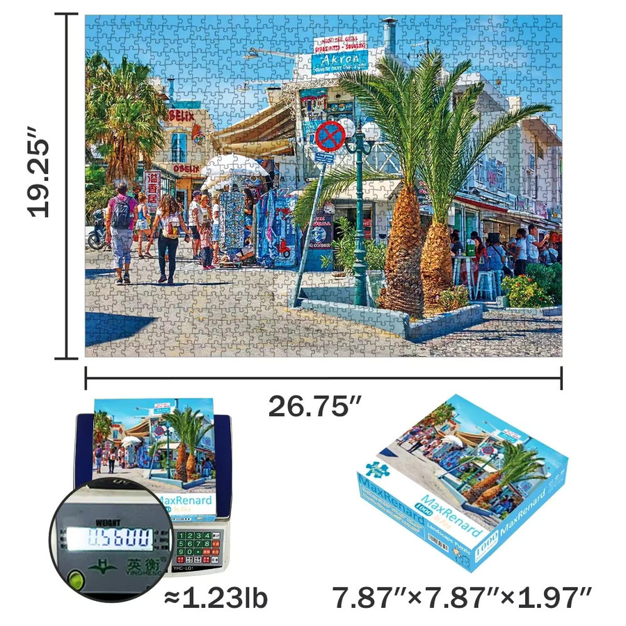MaxRenard Puzzle Landschaft Fira Stadt, 1.000 Teile - Bild 2