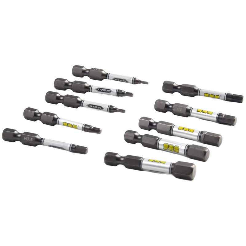 Vibratite 10er Set Magnetischer Bit Halter mit 10 Löchern für Kreuz, Sechseck und Torx, 1/4 Zoll Hex Shanks, Silber - Bild 4