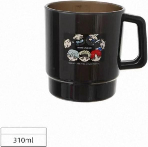 ENHYPEN x MINISO Charaktertasse Schwarz 310 ml - Bild 1