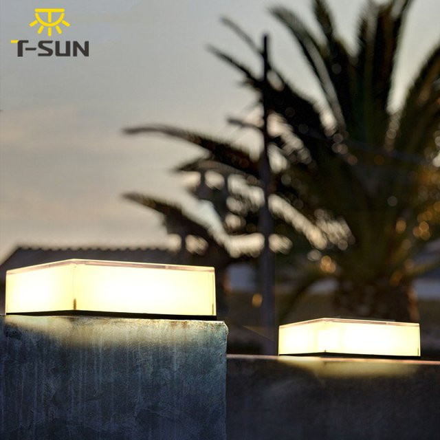 T-SUN Solar LED Gartenleuchte IP65 mit Dämmerungssensor, Weiß - Bild 1