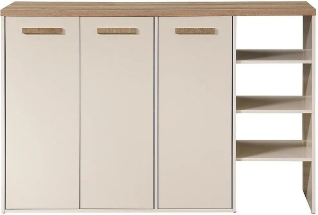 Schuhschrank Skaido von Vente-unique in Beige, Modernes Design mit Türen und Regalfächern, Breite: 120 cm, Höhe: 80 cm, Tiefe: 30 cm - Bild 1