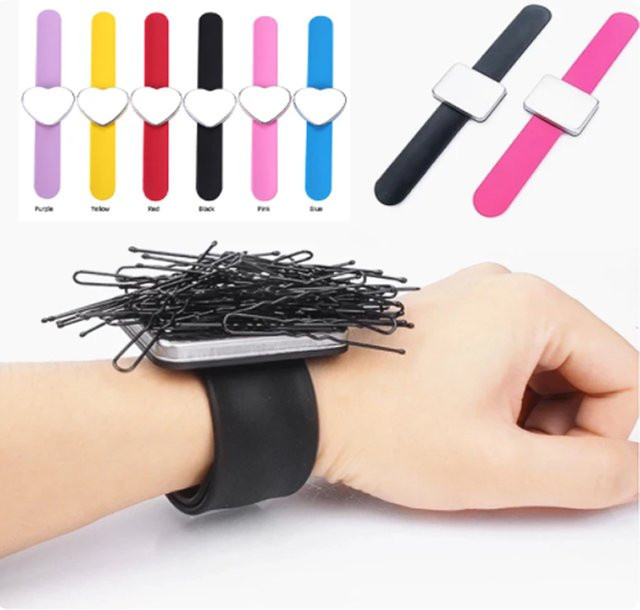 Magnetisches Nadelkissen Armband aus Silikon in Grün von NOTIONSLAND für Nähen und Quilten - Bild 1