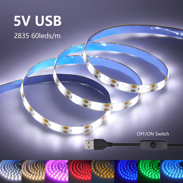 GAHADA USB LED Streifen Licht mit SMD 2835 LEDs für TV Hintergrund Beleuchtung und Zimmer Dekoration, 5V - Bild 1