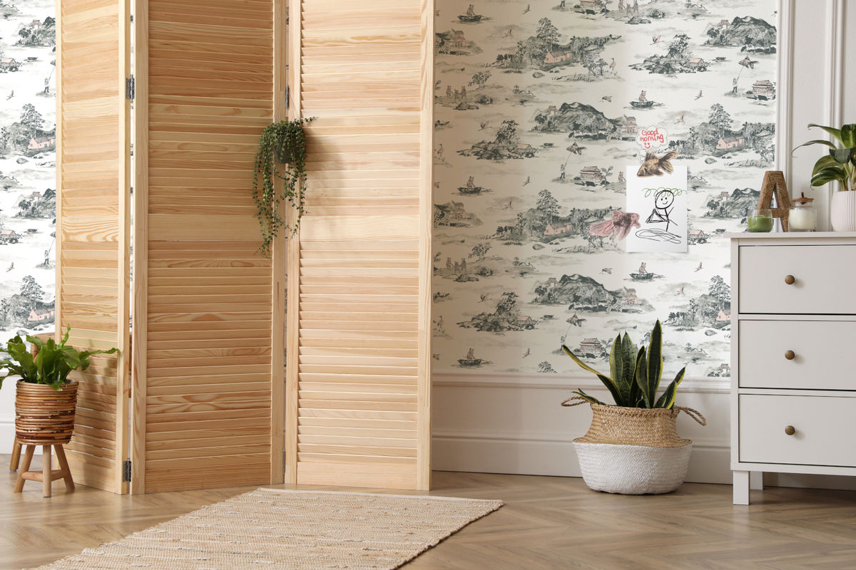 Sian Zeng Tapete Mountains Wandbild in Grau und Pink aus Vlies - Bild 3