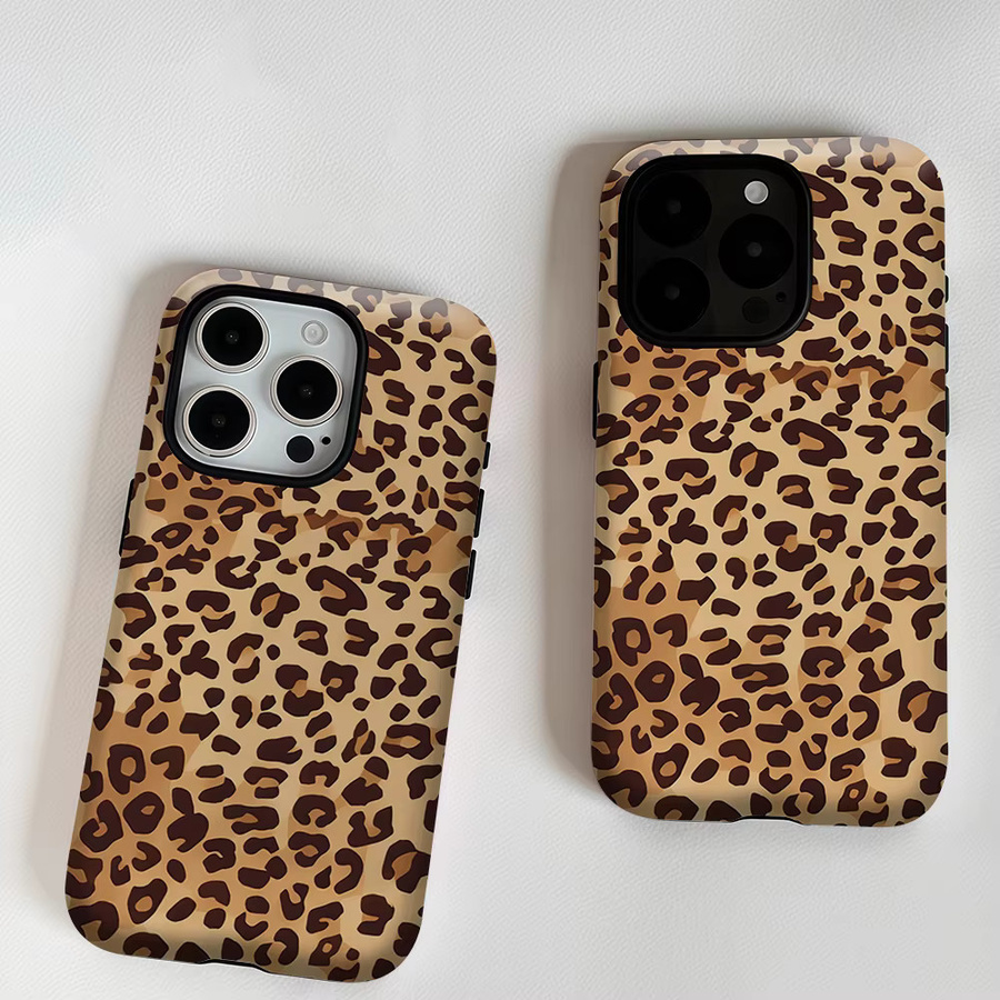 Aurea Case Matte Bumper MagSafe Hülle mit Leopardenmuster für iPhone 17 16 15 14 13 Pro Max Plus stoßfest - Bild 5