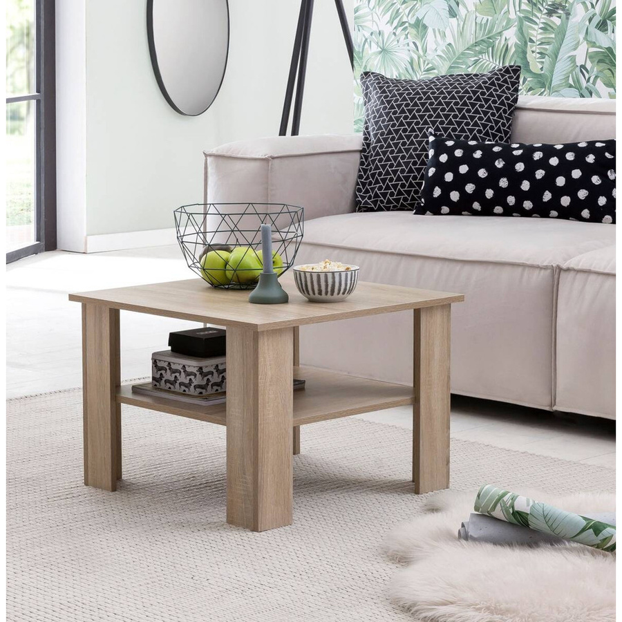 Moderner Couchtisch Wohnling in Braun mit vier Beinen, B/H/T: 60 x 42 x 60 cm - Bild 2