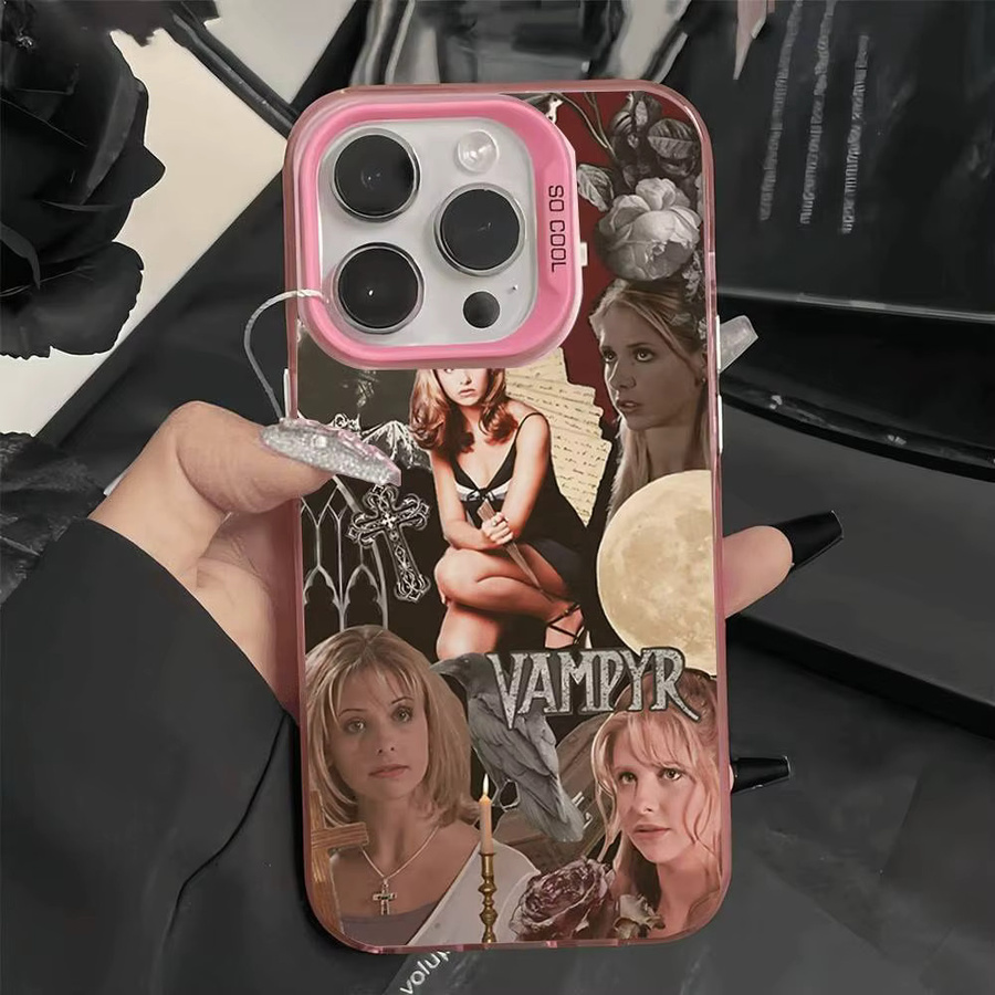 B-Buffy The V-Vampire Slayer Handyhülle für Apple iPhone 11 12 13 14 15 16 17 Pro Max Plus Mini XR XS in Multicolour - Bild 5