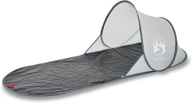 vidaXL Pop-Up Strandzelt Grau aus Polyester, Wasserdicht, B/T/H: 200 x 200 x 80 cm - Bild 1