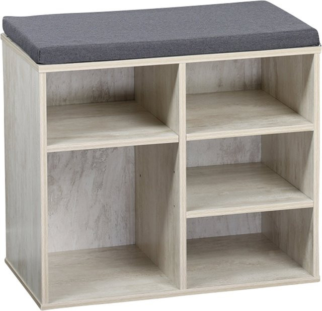 Kesper Schuhschrank mit Sitzkissen in Beige mit 5 Fächern - Bild 1