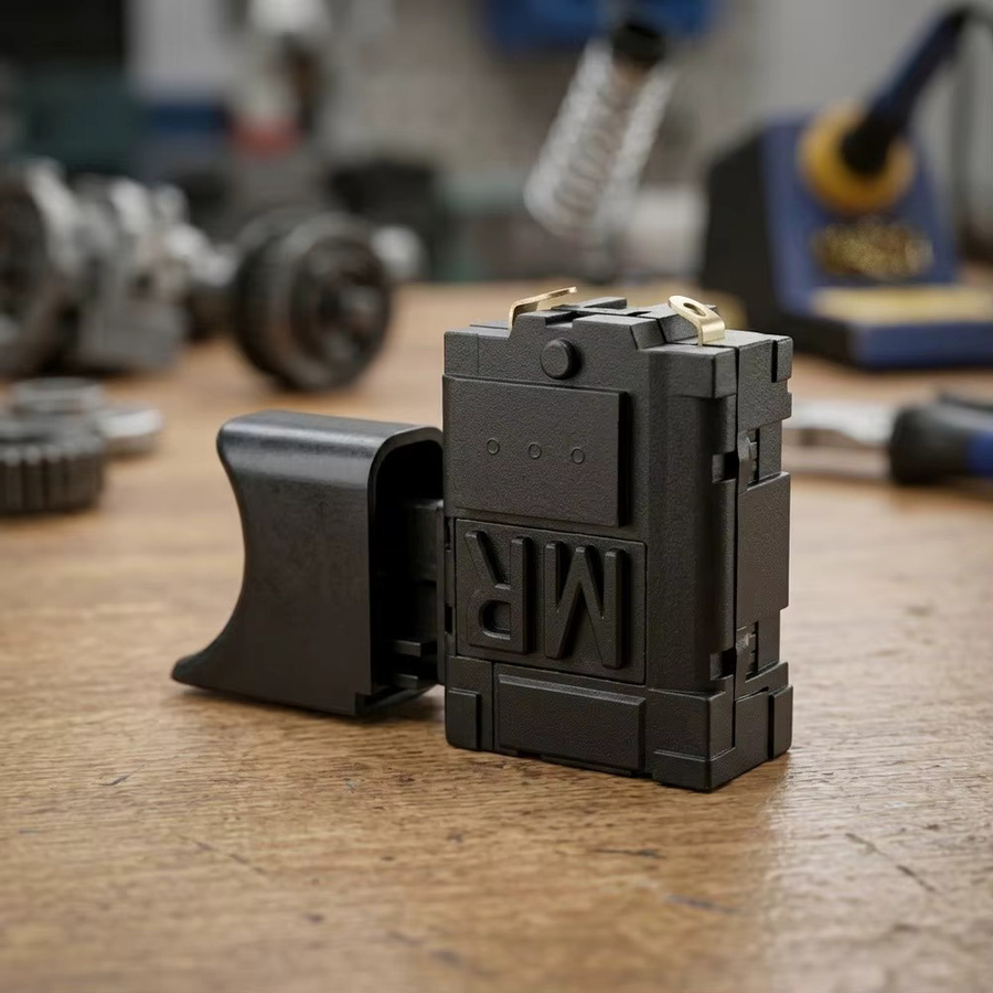 VIBRATITE Geschwindigkeitsregelungs-Schalter für elektrische Gebläse mit Lithium-Batterie, Auslöseschalter für Elektrowerkzeuge, Schwarz - Bild 3