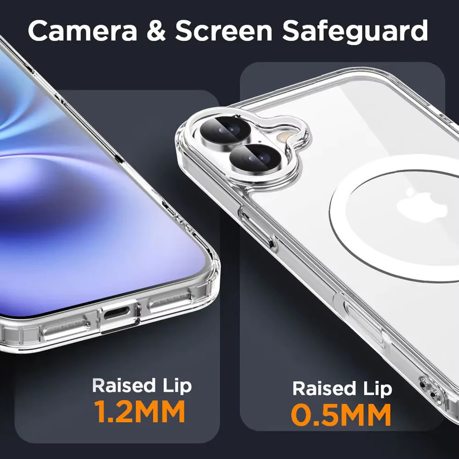 VMMZHV Magnetische Transparente Silikonhülle für iPhone kompatibel mit iPhone 17 Air 16 15 14 13 Pro Max Plus 16E mit MagSafe - Bild 3