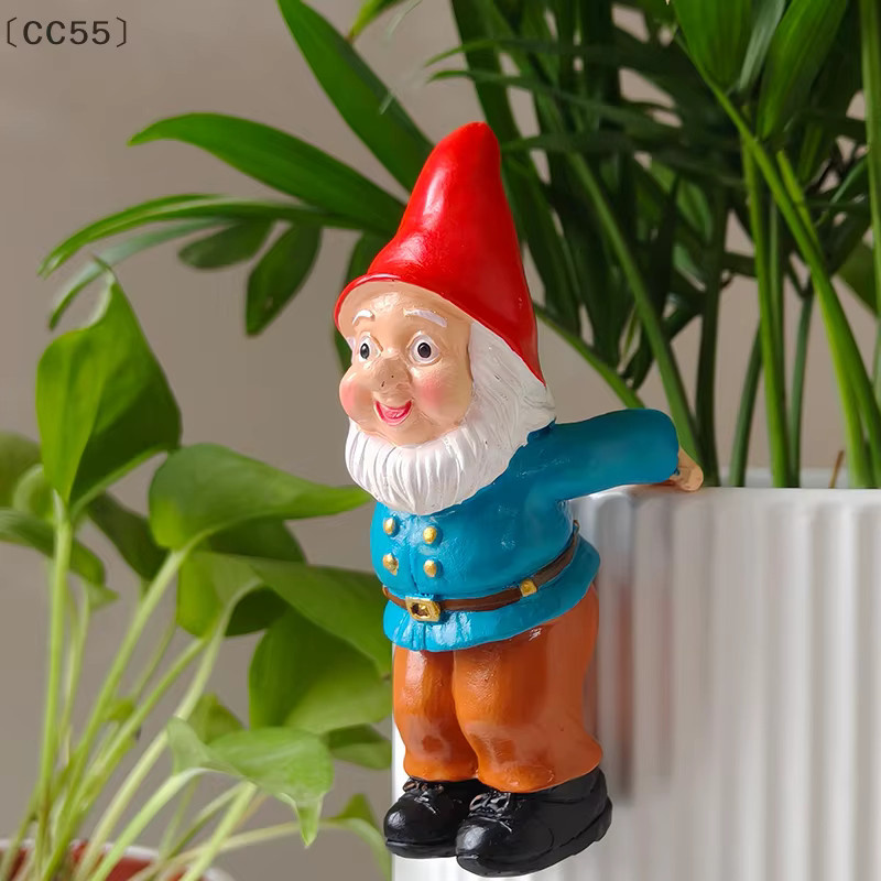 ieniaCC55 Hugger Kletterzwergfiguren aus Kunstharz als hängende Gartenzwerge zur Dekoration von Blumentöpfen - Bild 1