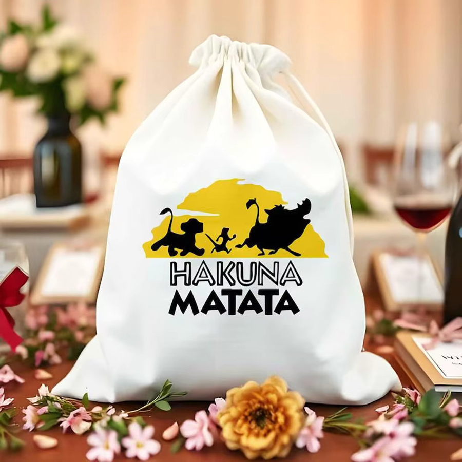 Hakuna Matata Löwenkönig Geschenktasche für Kindergeburtstage und Partys in Weiß - Bild 3