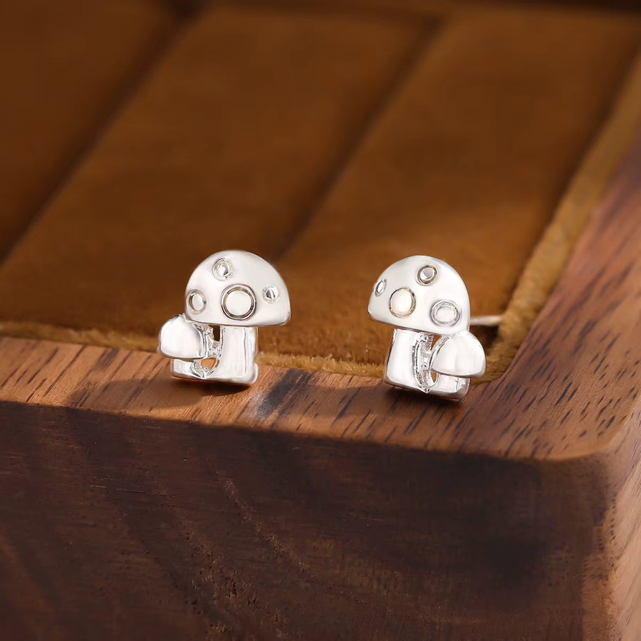 GaGa-Duck Ohrstecker, 925 Silber, doppeltes Pilzmotiv - Bild 2