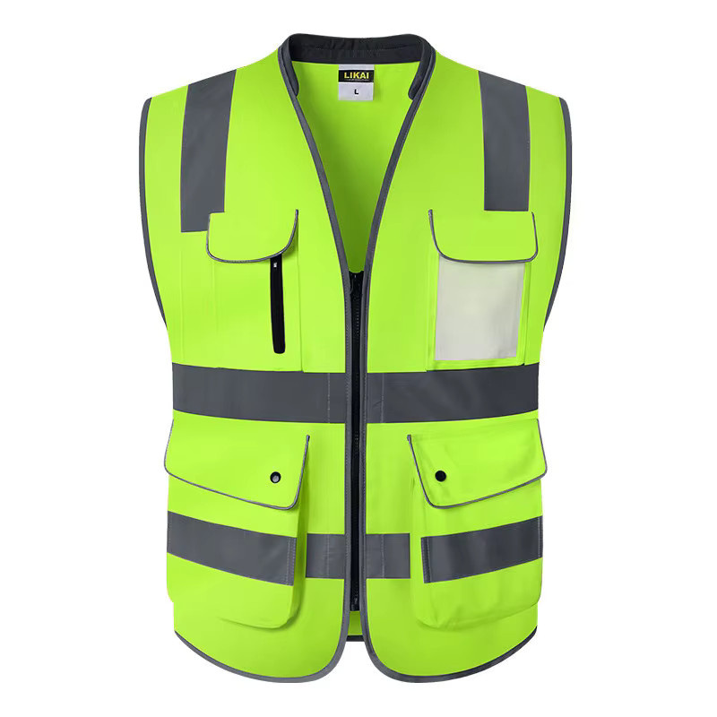 SPARDWEAR Hi-Vis Straßenarbeitsweste für Männer in Gelb, Größe L - Bild 2