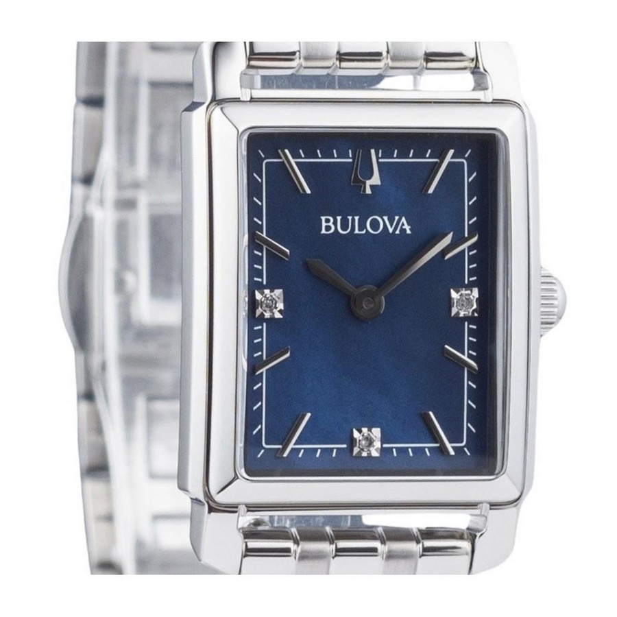 Bulova Damenuhr Edelstahl, Quarz, blaues Zifferblatt, 21 mm - Bild 2