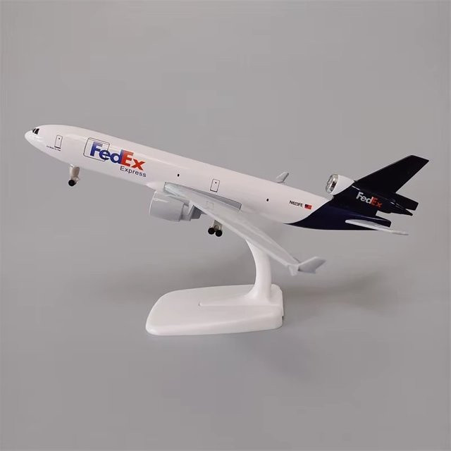 ZOCO Air Fedex Express Airlines MD-11, Diecast Flugzeug Modell, Metall, 20 cm - Bild 1