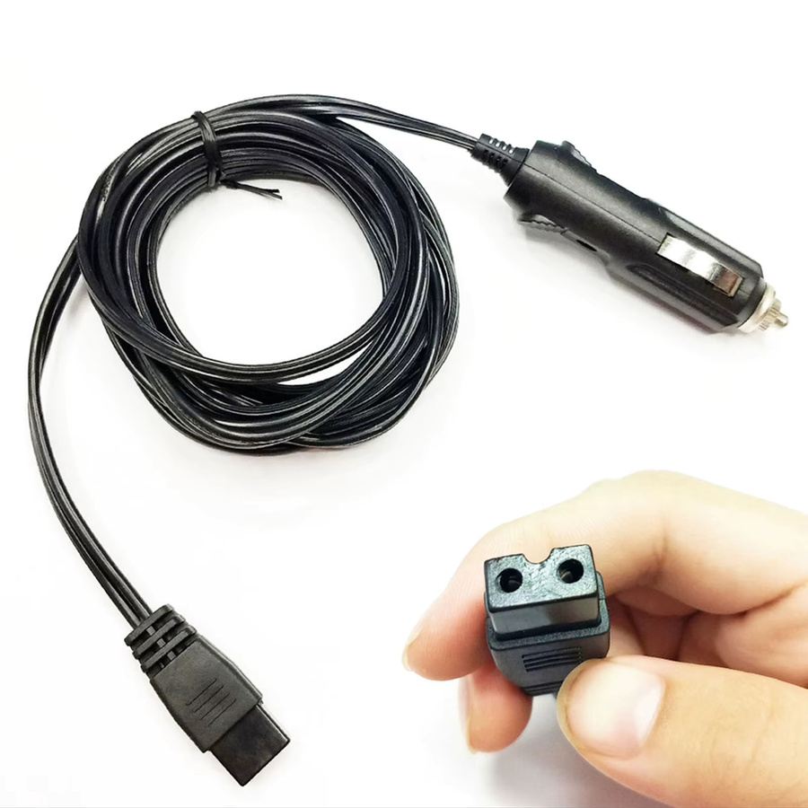 12 V Netzkabel für Auto-Kühlschränke mit Gefrierfach, schwarz - Bild 2