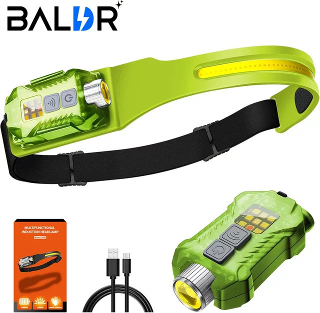 KDULIT COB LED-Stirnlampe mit Induktionsfunktion, USB wiederaufladbar, ideal für Outdoor, Camping und Angeln - Bild 1