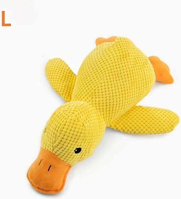 Binchi Fitness Hundeberuhigende Ente, Gelbe Ente, Hundespielzeug, mit Quakgeräusch - Bild 1